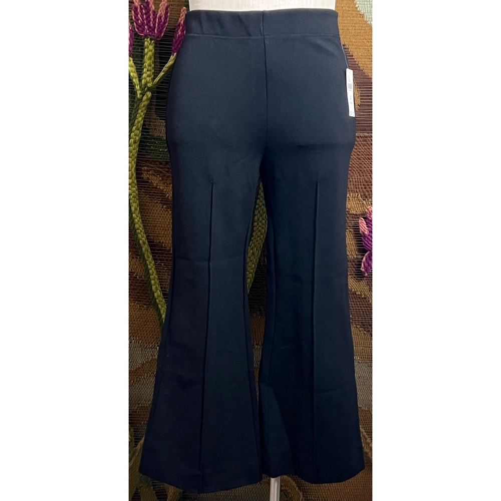 Anthropologie Black Cropped Flare Pants